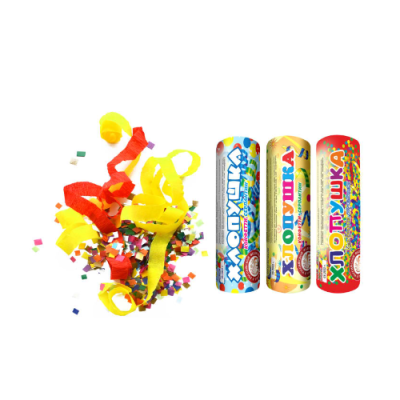 Набор ( 3конф.+3серп.) Набор хлопушек купить в Енисейске | enisejsk.salutsklad.ru